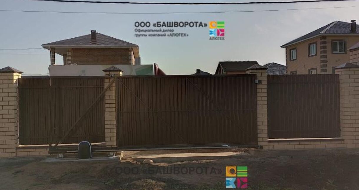 Сварные откатные ворота 